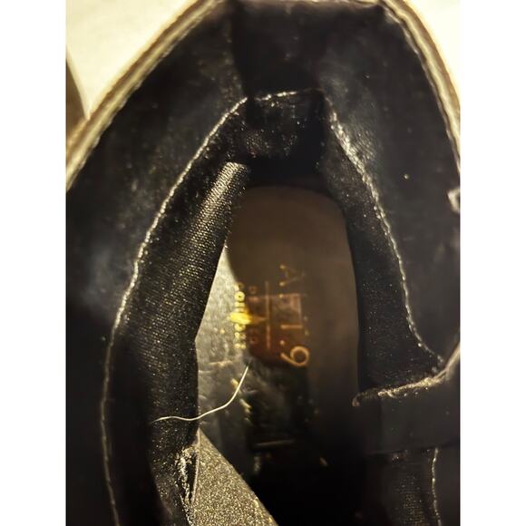 Woman’s APT 9 Black Suede Zip Boots Sz 9 chunky biker studded buckle straps - Picture 11 of 13